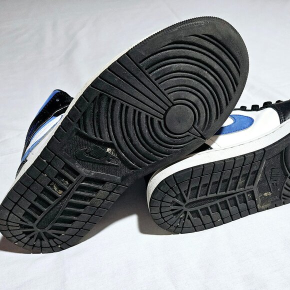 NIKE AIR JORDAN 1 BLACK WHITE BLUE 10.5 USED main image 5